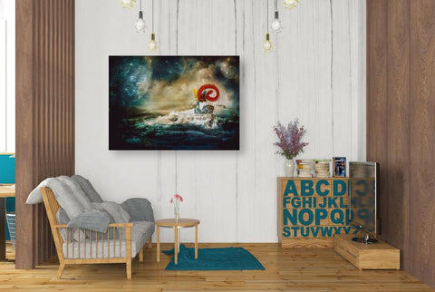 Image of 'El Transito De Las Ballenas' by Mario Sanchez Nevado, Canvas Wall Art,26x34