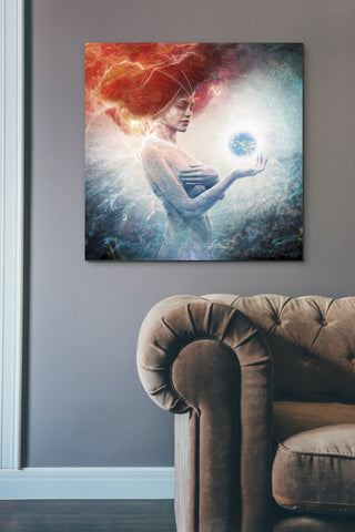 Image of 'Living Frequencies' by Mario Sanchez Nevado, Canvas Wall Art,37x37