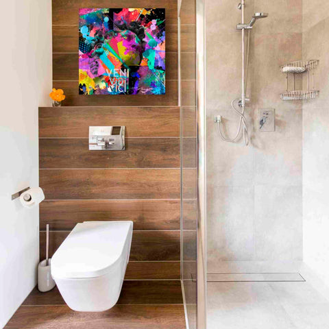 Image of 'Michelangelo's David Color' Canvas Wall Art,18x18