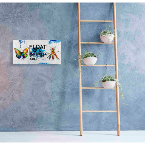 Image of 'Float Like a Butterfly, Sting Like a Bee' Canvas Wall Art,40x20
