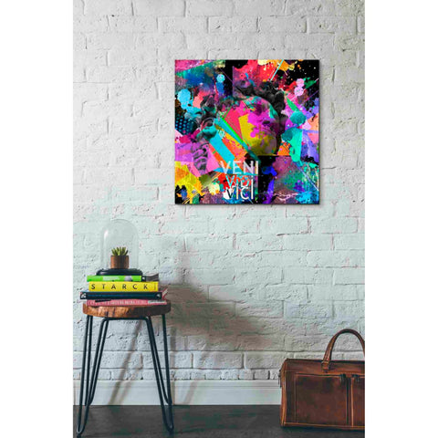 Image of 'Michelangelo's David Color' Canvas Wall Art,26x26