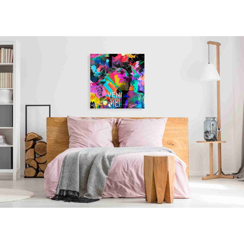 Image of 'Michelangelo's David Color' Canvas Wall Art,37x37