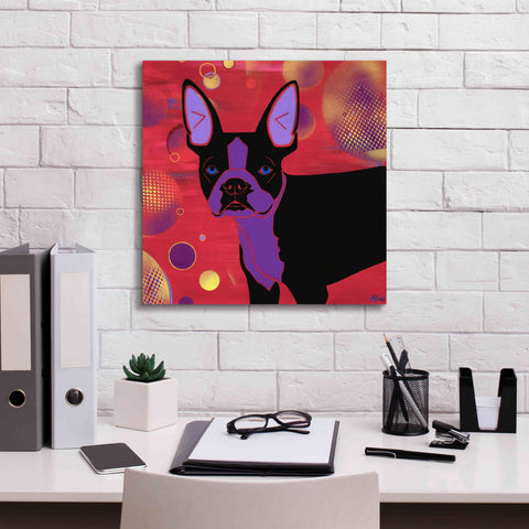 Image of 'Bubbly Boston' by Angela Bond Giclee Canvas Wall Art,18x18