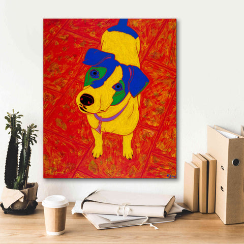 Image of 'Feisty Jack Russell' by Angela Bond Giclee Canvas Wall Art,20x24