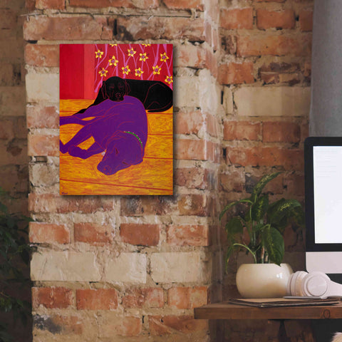 Image of 'Let Sleeping Dogs Lie' by Angela Bond Giclee Canvas Wall Art,12x16