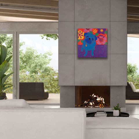 Image of 'Perspicacious Pug' by Angela Bond Giclee Canvas Wall Art,26x26