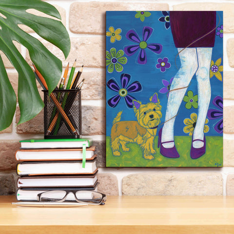 Image of 'The Yorkie Fandango' by Angela Bond Giclee Canvas Wall Art,12x16