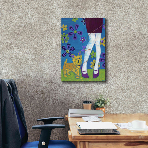 Image of 'The Yorkie Fandango' by Angela Bond Giclee Canvas Wall Art,18x26