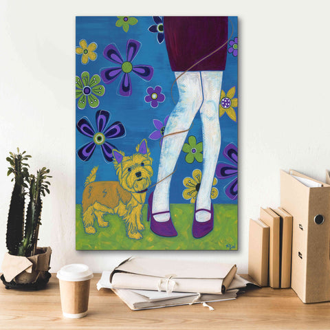 Image of 'The Yorkie Fandango' by Angela Bond Giclee Canvas Wall Art,18x26