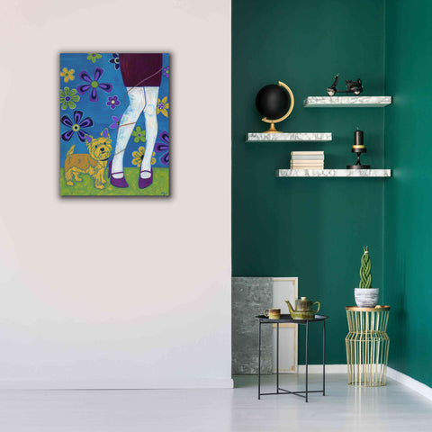 Image of 'The Yorkie Fandango' by Angela Bond Giclee Canvas Wall Art,26x34