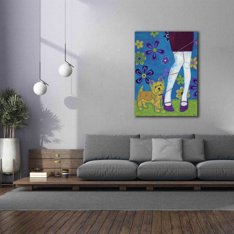 Image of 'The Yorkie Fandango' by Angela Bond Giclee Canvas Wall Art,40x54