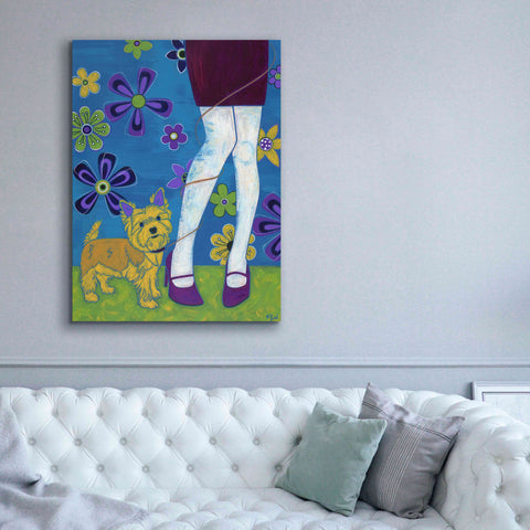 Image of 'The Yorkie Fandango' by Angela Bond Giclee Canvas Wall Art,40x54