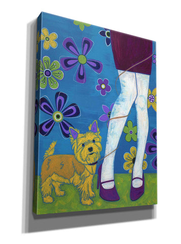 Image of 'The Yorkie Fandango' by Angela Bond Giclee Canvas Wall Art