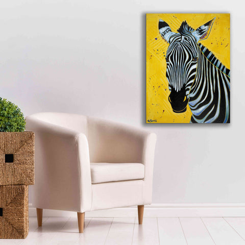 Image of 'Zebra' by Angela Bond Giclee Canvas Wall Art,26x34