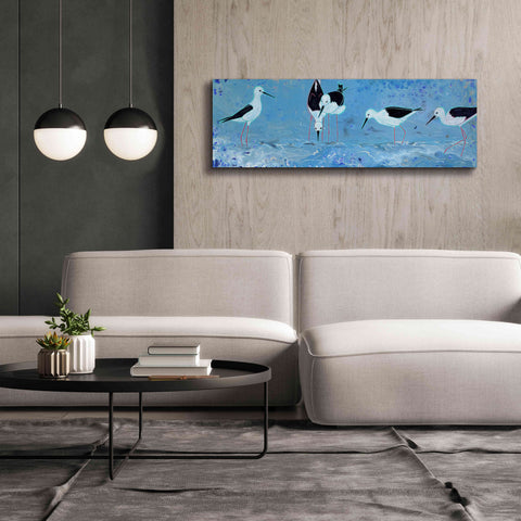 Image of 'Long Legged Waders' by Angela Bond Giclee Canvas Wall Art,60x20