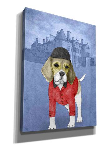 Image of 'Beagle with Beaulieu Palace' by Barruf Giclee Canvas Wall Art