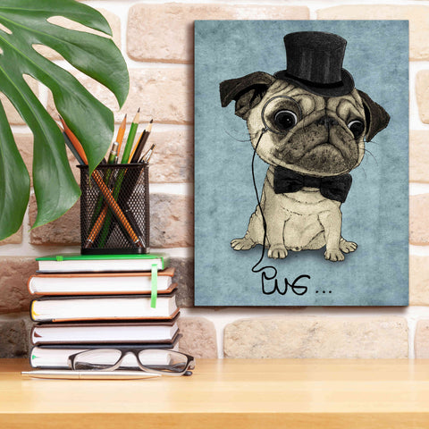 Image of 'Gentle Pug' by Barruf Giclee Canvas Wall Art,12x16