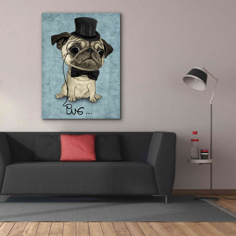 Image of 'Gentle Pug' by Barruf Giclee Canvas Wall Art,40x54