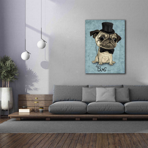 Image of 'Gentle Pug' by Barruf Giclee Canvas Wall Art,40x54