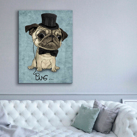 Image of 'Gentle Pug' by Barruf Giclee Canvas Wall Art,40x54