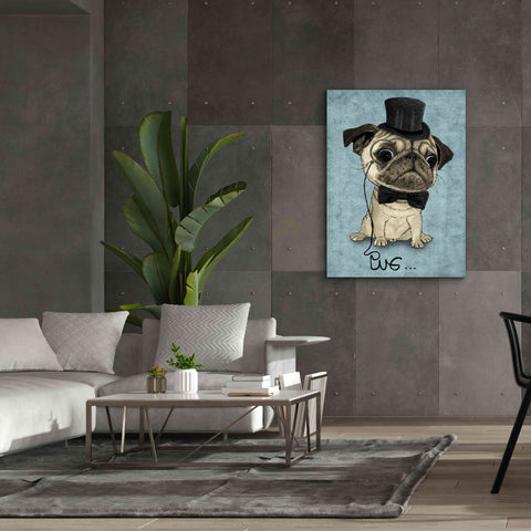 Image of 'Gentle Pug' by Barruf Giclee Canvas Wall Art,40x54