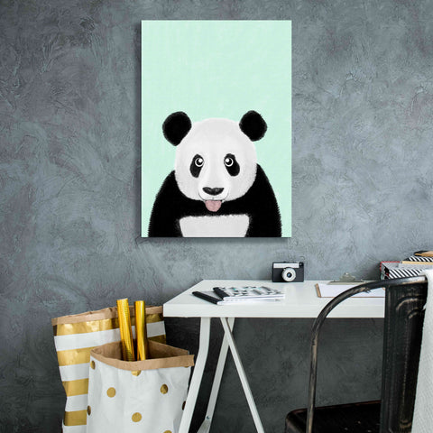 Image of 'Cute Panda' by Barruf Giclee Canvas Wall Art,18x26