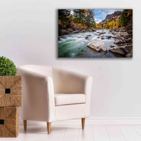 Image of 'Teton River Rush' by Michael Broom Giclee Canvas Wall Art,40x26