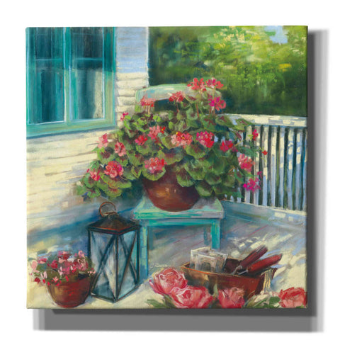 Image of 'Porch Geraniums' by Carol Rowan, Giclee Canvas Wall Art