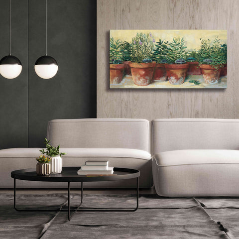 Image of 'Potted Herbs I' by Carol Rowan, Giclee Canvas Wall Art,60x30