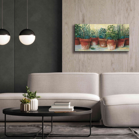 Image of 'Potted Herbs II' by Carol Rowan, Giclee Canvas Wall Art,40x20