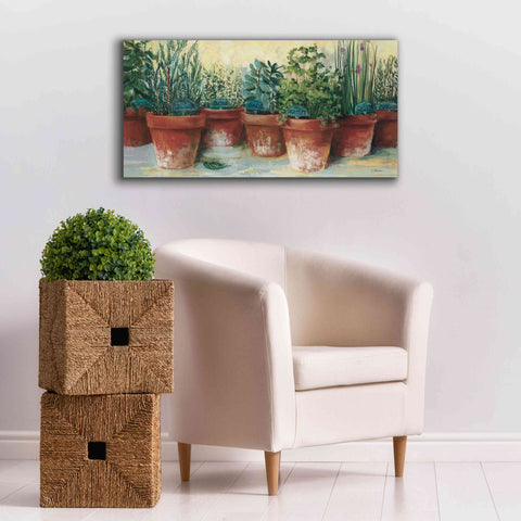 Image of 'Potted Herbs II' by Carol Rowan, Giclee Canvas Wall Art,40x20