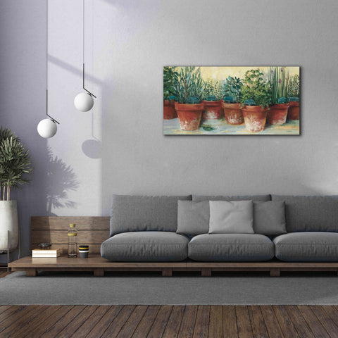 Image of 'Potted Herbs II' by Carol Rowan, Giclee Canvas Wall Art,60x30