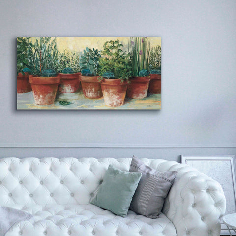 Image of 'Potted Herbs II' by Carol Rowan, Giclee Canvas Wall Art,60x30