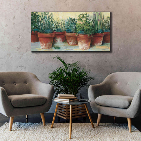 Image of 'Potted Herbs II' by Carol Rowan, Giclee Canvas Wall Art,60x30