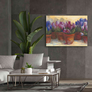 'Spring Crocus' by Carol Rowan, Giclee Canvas Wall Art,54x40
