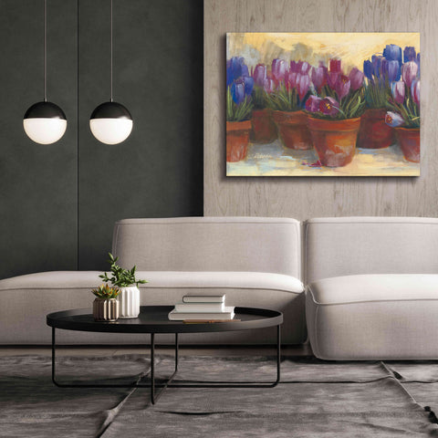 Image of 'Spring Crocus' by Carol Rowan, Giclee Canvas Wall Art,54x40