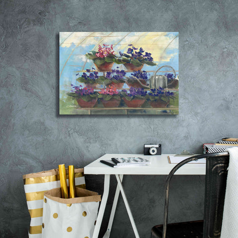 Image of 'Violets' by Carol Rowan, Giclee Canvas Wall Art,26x18