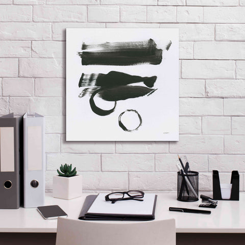 Image of 'Gold And Black Elements XVI' by Mike Schick, Giclee Canvas Wall Art,18x18