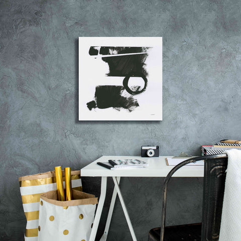 Image of 'Gold And Black Elements XVII' by Mike Schick, Giclee Canvas Wall Art,18x18