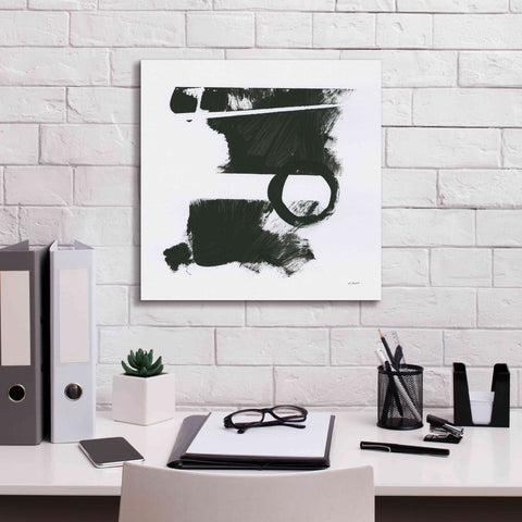 Image of 'Gold And Black Elements XVII' by Mike Schick, Giclee Canvas Wall Art,18x18