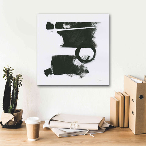 Image of 'Gold And Black Elements XVII' by Mike Schick, Giclee Canvas Wall Art,18x18