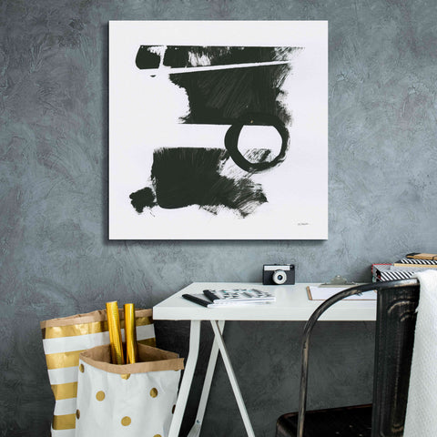 Image of 'Gold And Black Elements XVII' by Mike Schick, Giclee Canvas Wall Art,26x26