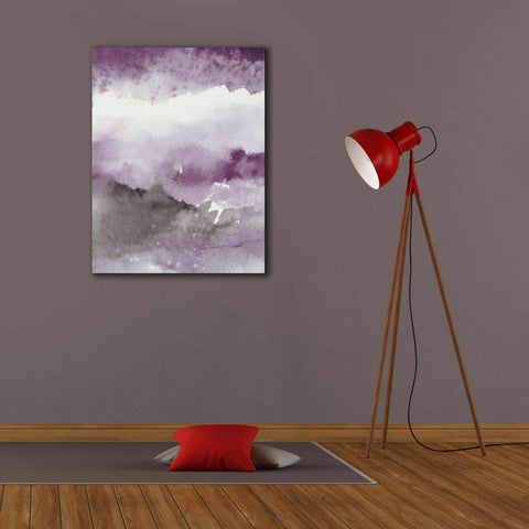 Image of 'Midnight At The Lake III Amethyst Gray Crop' by Mike Schick, Giclee Canvas Wall Art,26x34