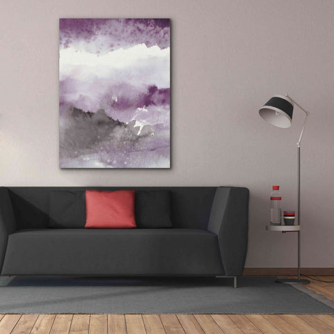 Image of 'Midnight At The Lake III Amethyst Gray Crop' by Mike Schick, Giclee Canvas Wall Art,40x54