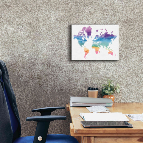 Image of 'Watercolor World' by Mike Schick, Giclee Canvas Wall Art,16x12