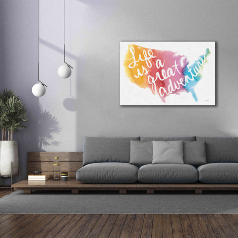 Image of 'Watercolor Usa' by Mike Schick, Giclee Canvas Wall Art,60x40