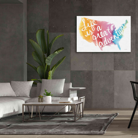 Image of 'Watercolor Usa' by Mike Schick, Giclee Canvas Wall Art,60x40