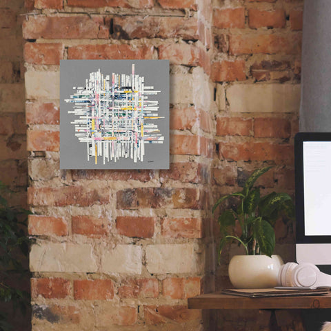 Image of 'New Morning On Gray' by Mike Schick, Giclee Canvas Wall Art,12x12