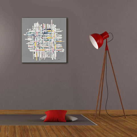 Image of 'New Morning On Gray' by Mike Schick, Giclee Canvas Wall Art,26x26