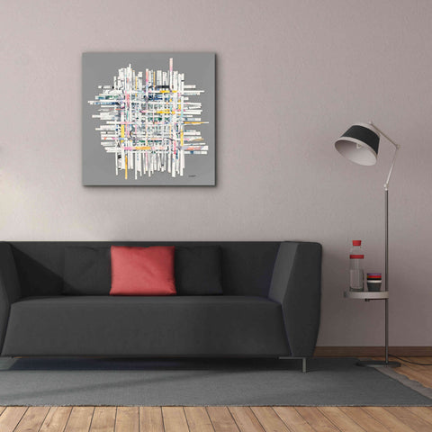 Image of 'New Morning On Gray' by Mike Schick, Giclee Canvas Wall Art,37x37